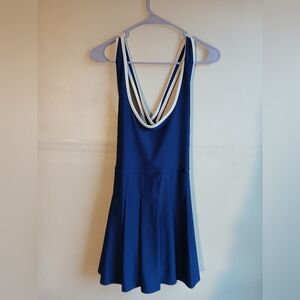 Prince Blue Athletic Tennis Dress Apparel Criss Cross Back